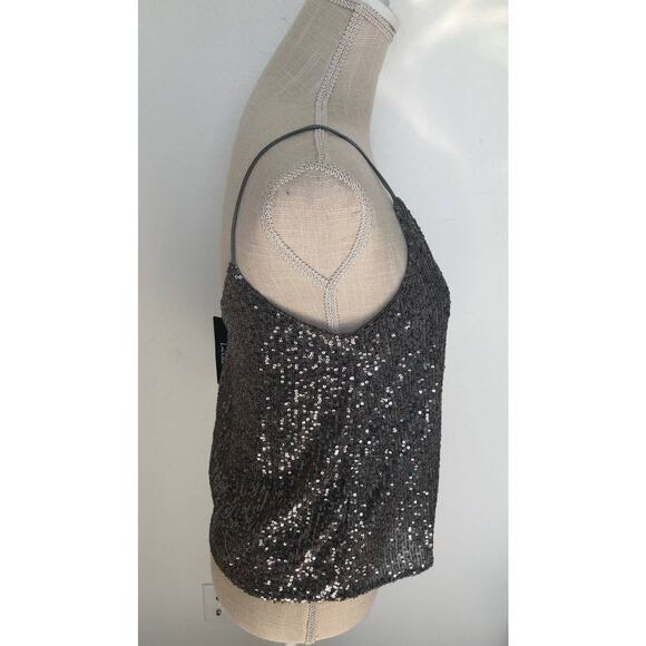 Lulus' Sparkling Grey Sequin Sleeveless Cami - S - Picture 5 of 7